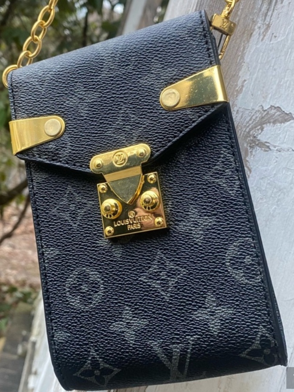 ✨ Black Canvas Small Chain Crossbody -Dust Bag Included!